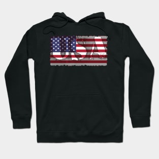 USA Flag Stencil Hoodie